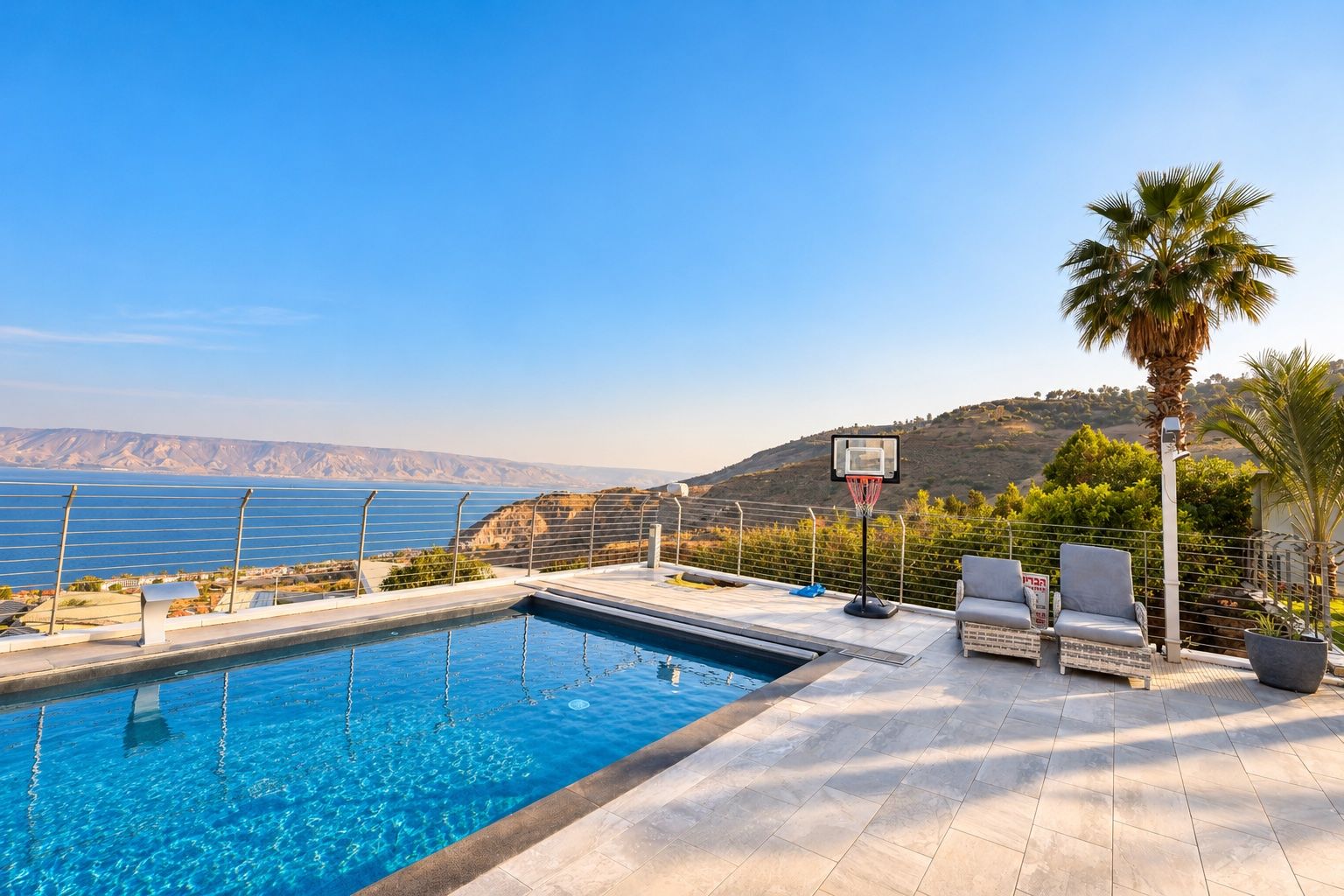 Villa avec piscine chauffée et vue sur le lac à Tibériade — photo 12